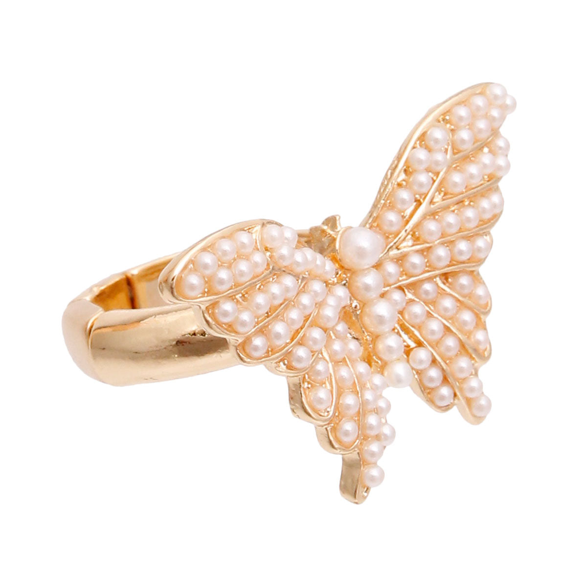 Cream Flutter Butterfly Ring