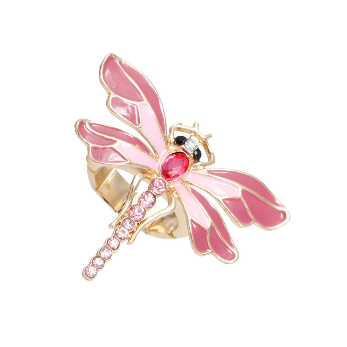 Pink Dragonfly Ring