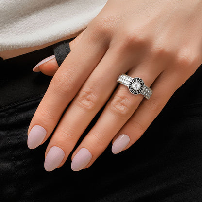 Designer Accent Silver Ring