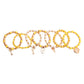 Yellow and Pearl Love Bracelets