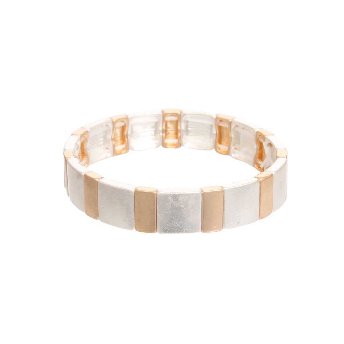 Mixed Metal Square Bracelet