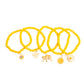 Yellow Luck Bracelet with Elephant Charm