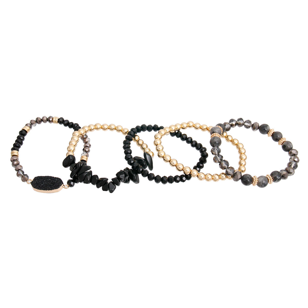 Black Druzy Stone Bracelets