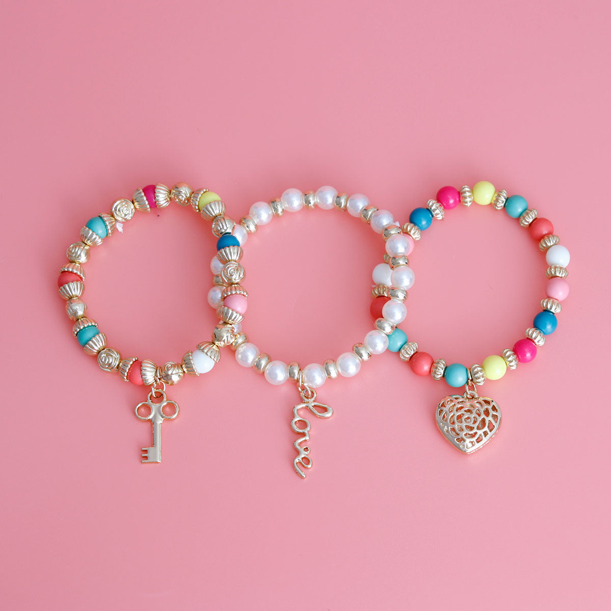 3 Strand Multi Love Bracelets