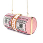 Pink Bling Rolled Benjamins Clutch