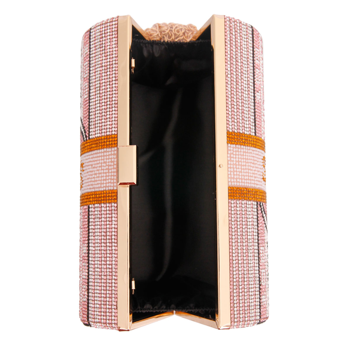 Pink Bling Rolled Benjamins Clutch