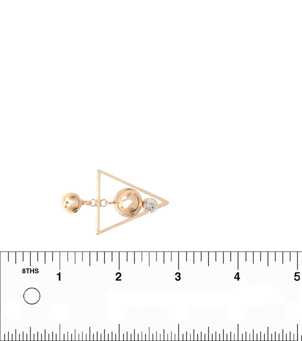 Triangle Ball Earrings