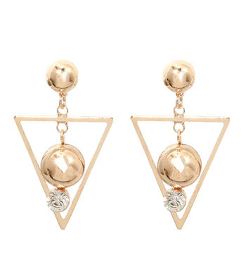 Triangle Ball Earrings