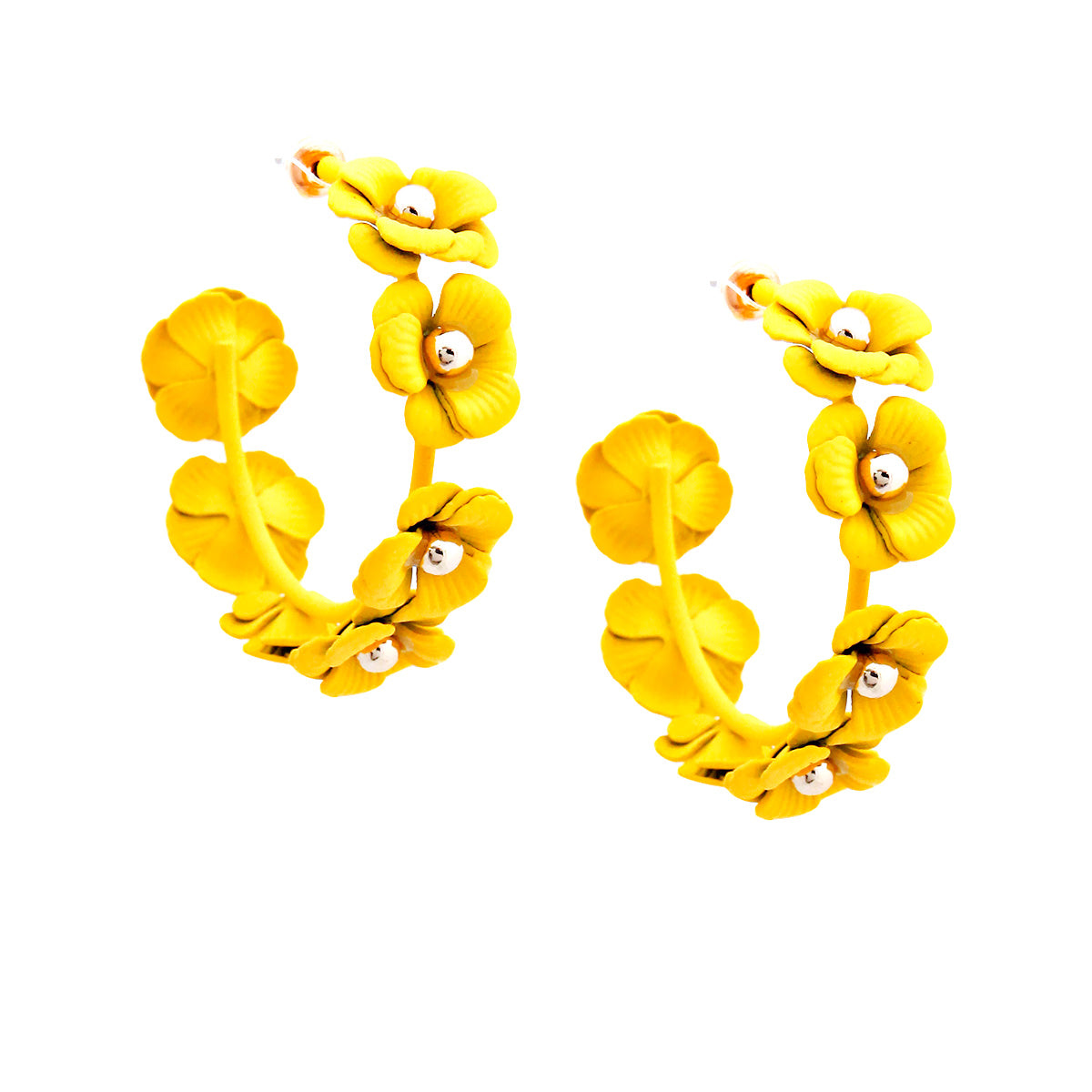 Yellow Flower Covered Hoops