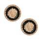 Round Designer Black Lion Studs