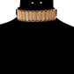 Woven Gold Velvet Choker Set