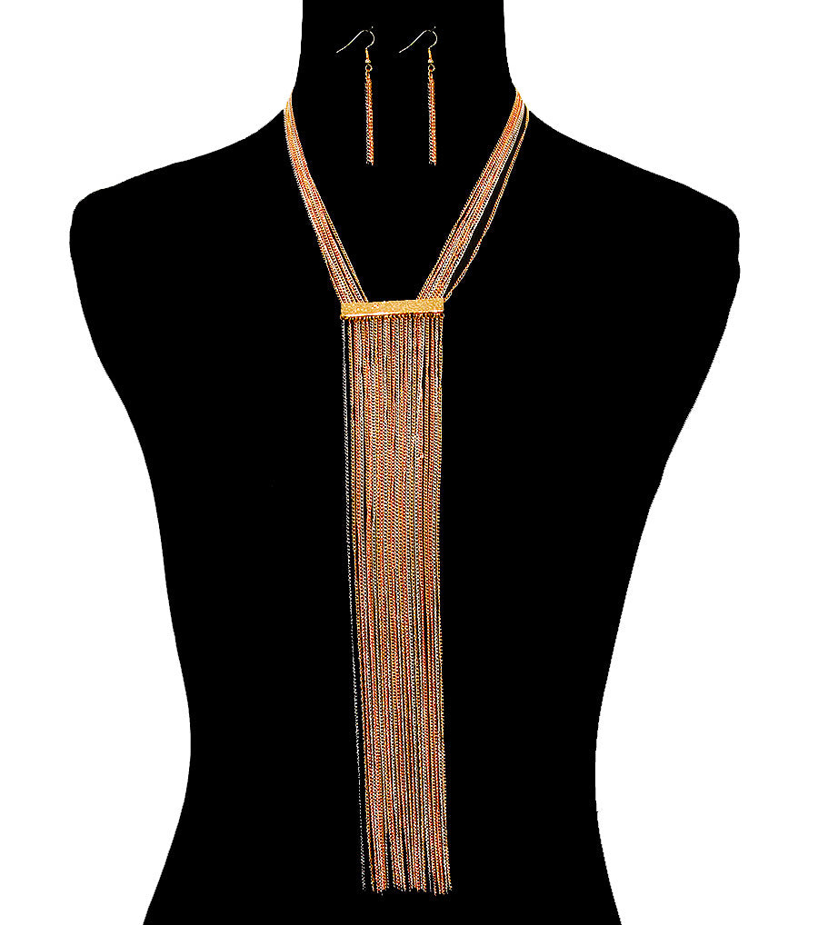 Tassel Chain Necklace Set