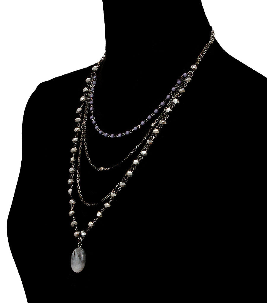 Layered Beads Necklace Set