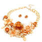 Gold Rose Chunky Collar Necklace