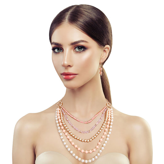 Beads Pearl Necklace Set