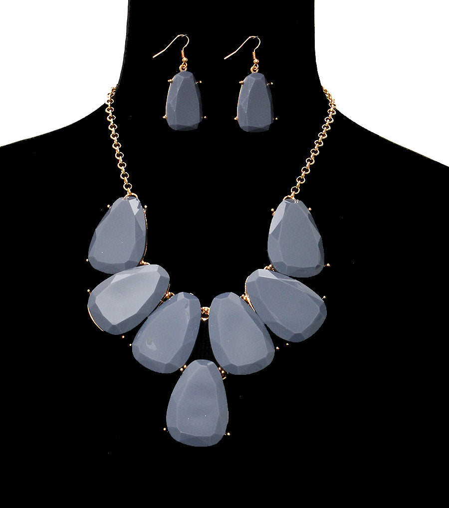 Beads Statement Necklace Set