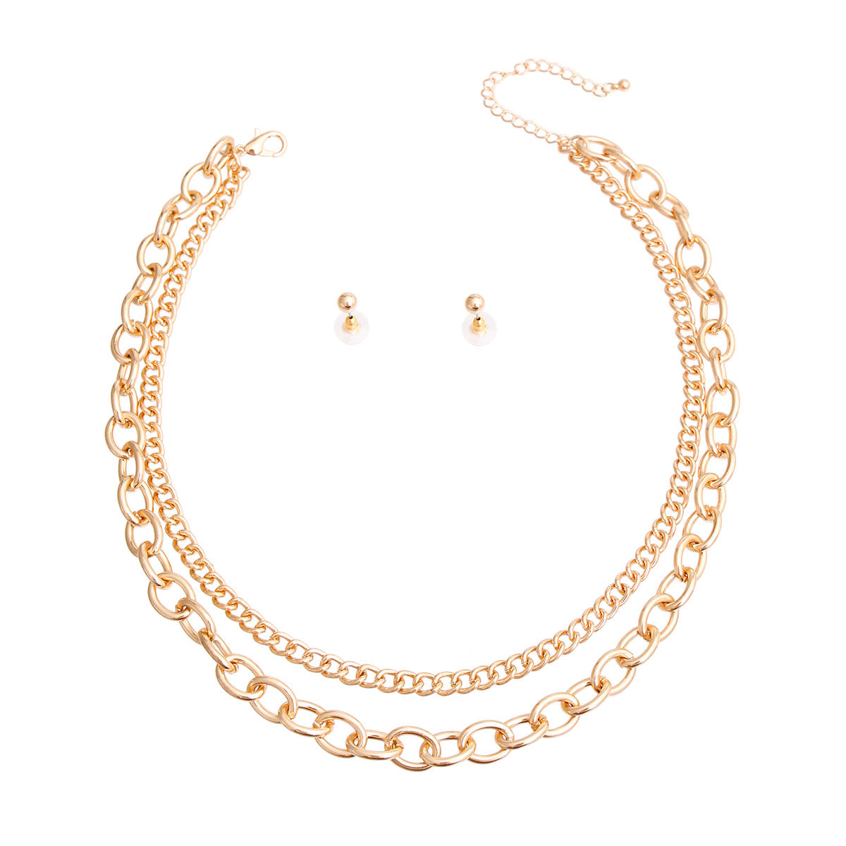Gold 2 Strand Oval Link Chains
