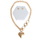 Chunky Gold Heart Toggle Necklace