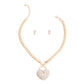 Gold Chain Heart Lock Necklace