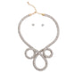 Twisted Tube Pave Rhinestone Necklace