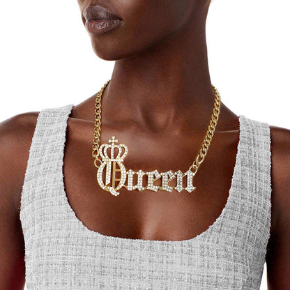 Gold Crowned Queen Necklace