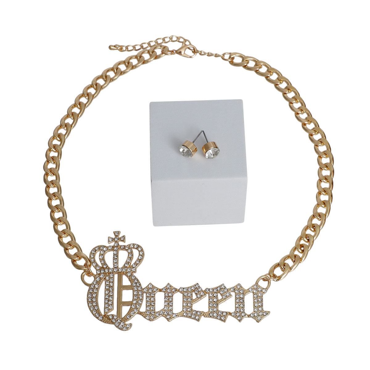 Gold Crowned Queen Necklace