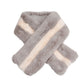 Gray and Cream Striped Fur Shawl Scarf
