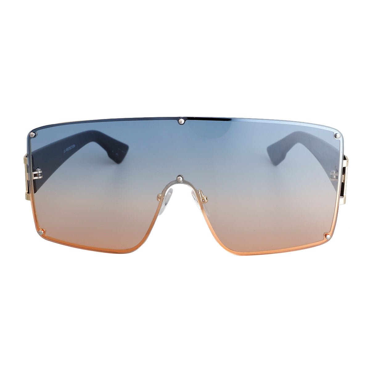 Orange Gradient Square Visor Sunglasses