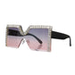 Multi Baguette Stone Square Sunglasses