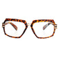 Retro Tortoise Gold Clear Glasses