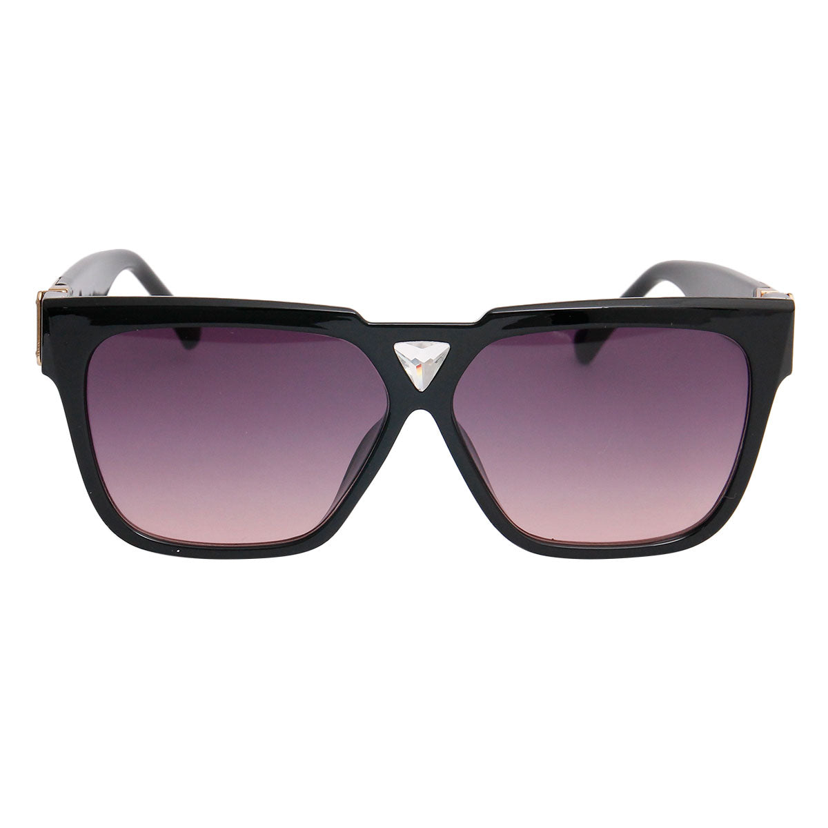 Louis Vuitton Style Trillion Crystal Pink Lens Sunglasses