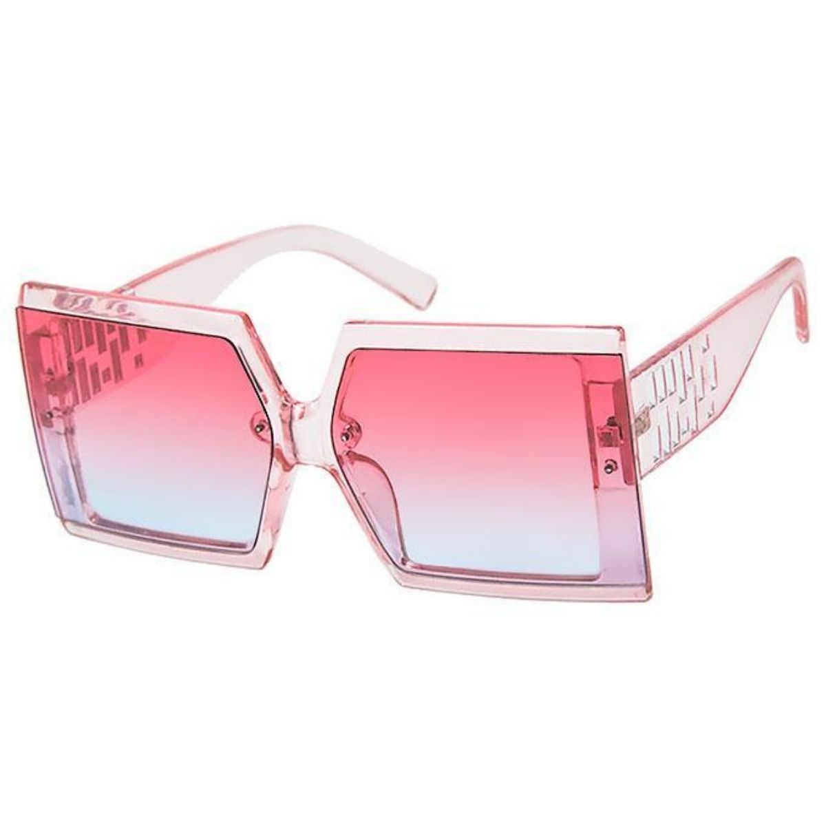 Shiny Pink Square Painted Sunglasses