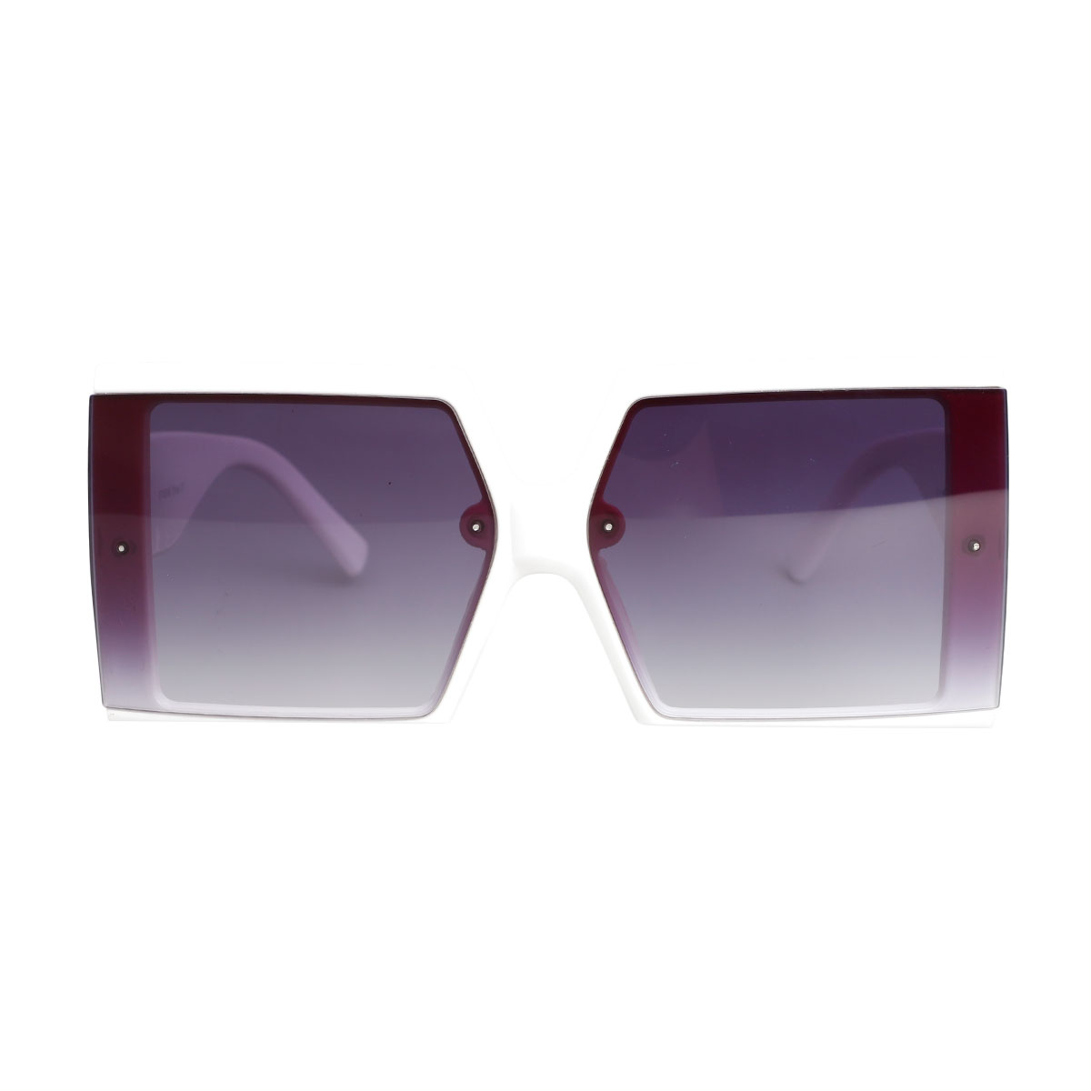 Shiny White Square Painted Sunglasses