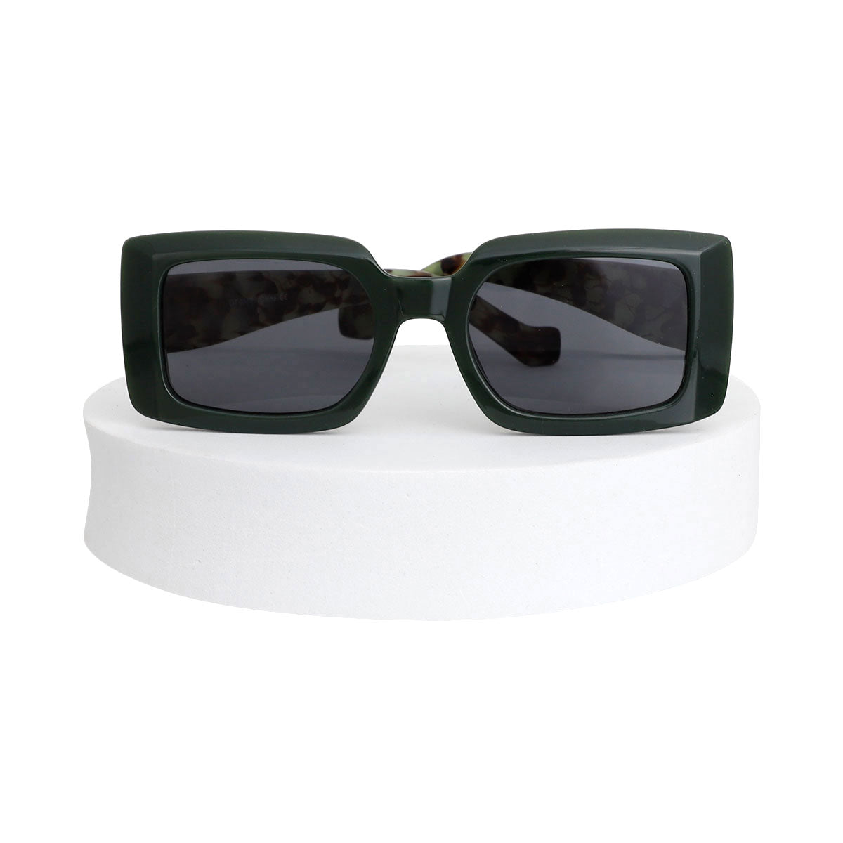 Green Rectangle Ink Splatter Sunglasses