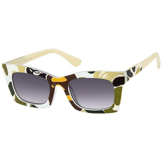 Cream Graphic Print Sunglasses