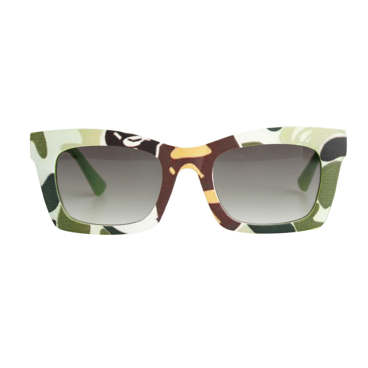 Green Graphic Print Sunglasses