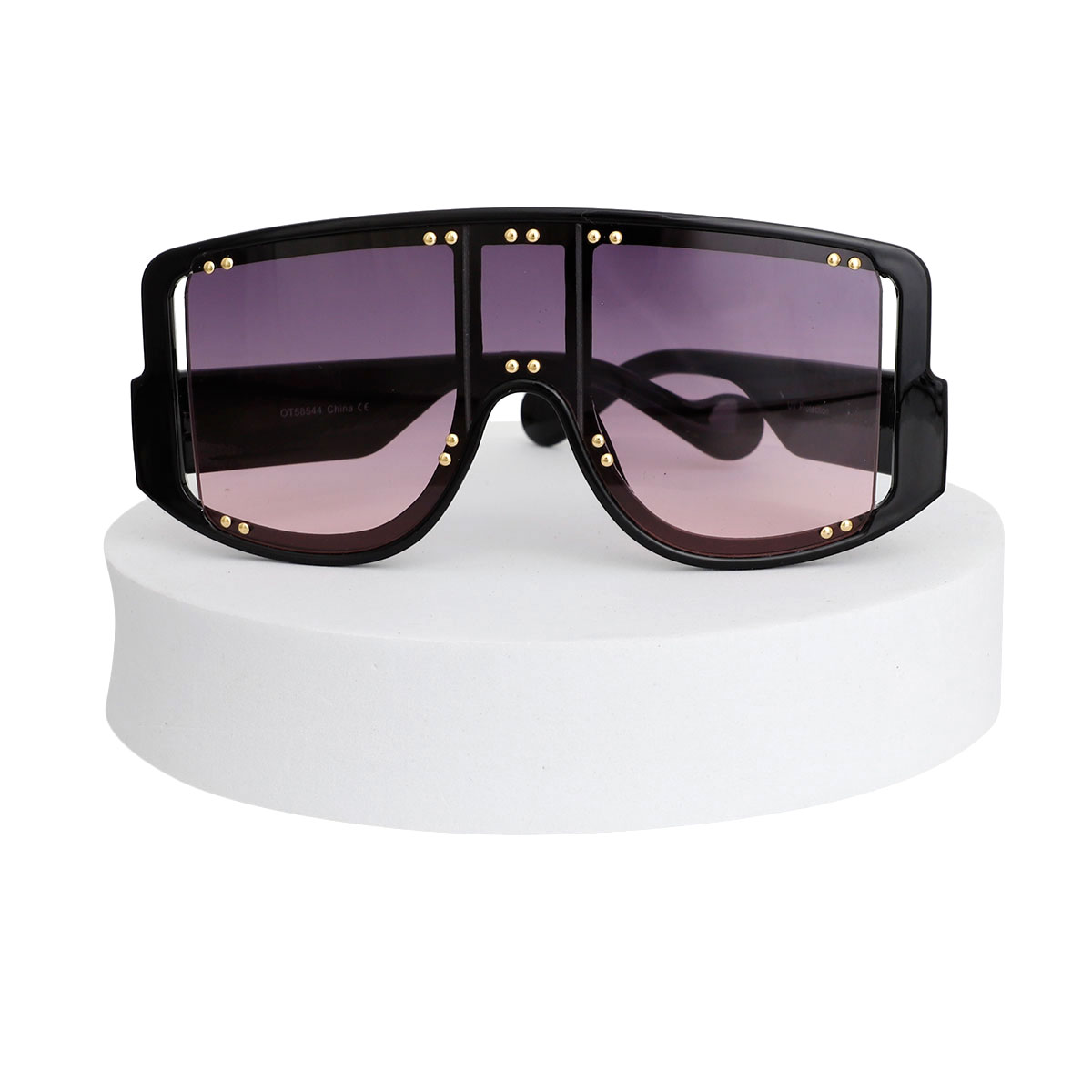 Pink Lens 80's Stud Sunglasses