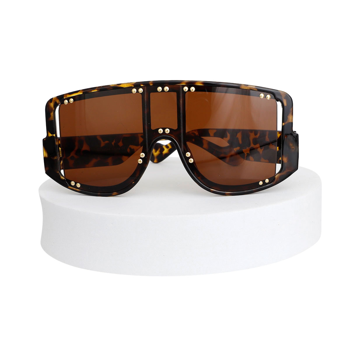 Tortoiseshell designer Dupe Stud Sunglasses