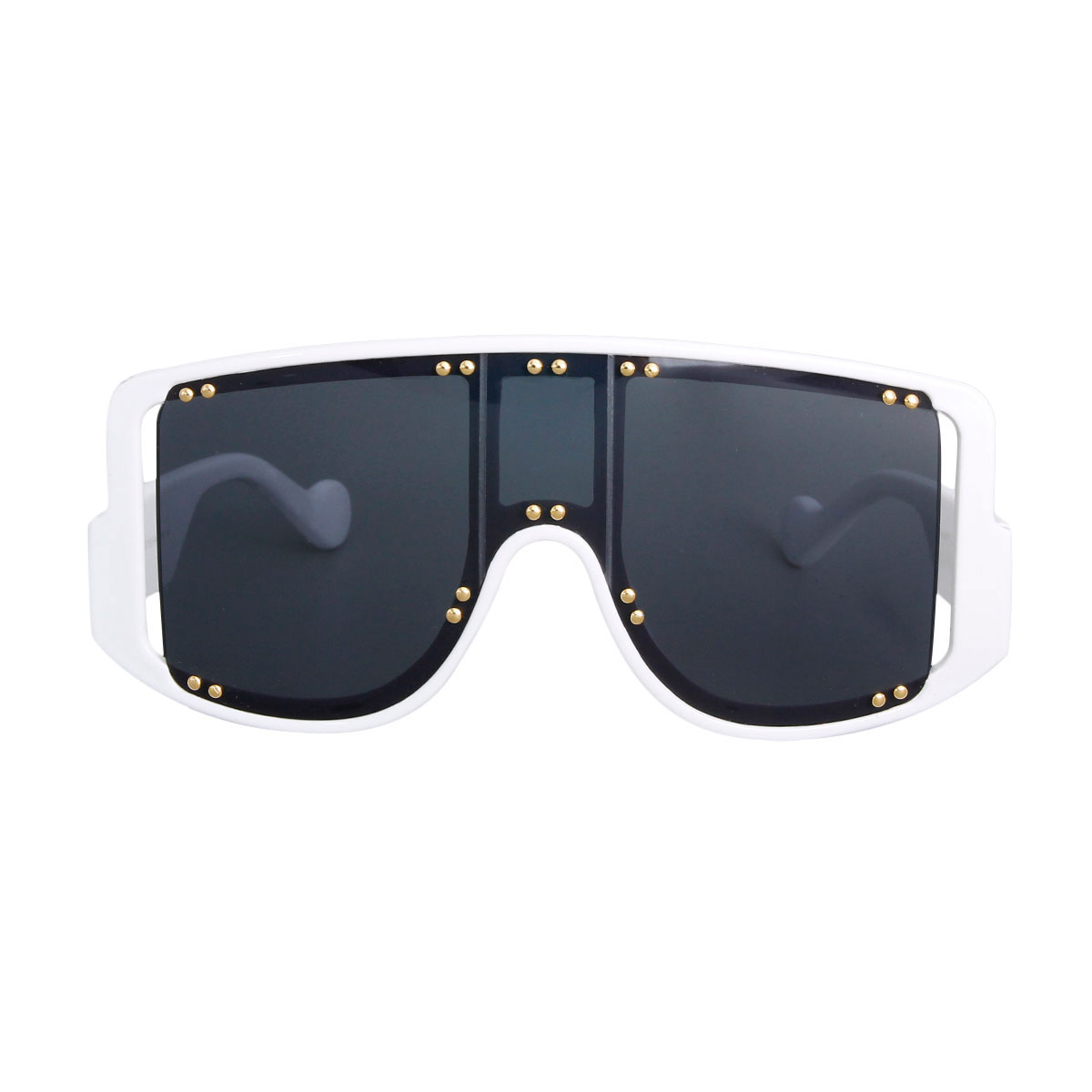 Designer Dupe White Stud Sunglasses