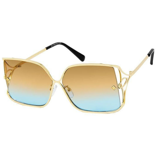Blue Retro Square Sunglasses