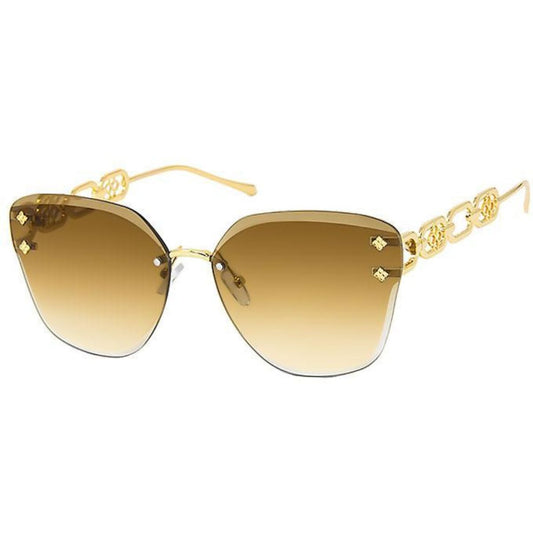 Brown Clover Chain Arm Sunglasses
