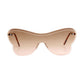 Brown One Piece Butterfly Sunglasses
