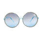 Blue Round Stone Sunglasses