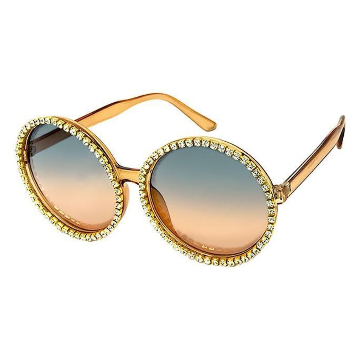 Brown Round Stone Sunglasses