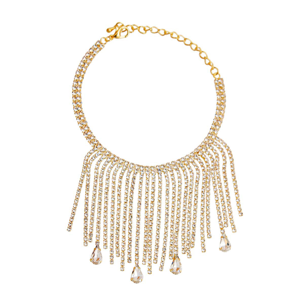 Gold Tassel Drop Anklet