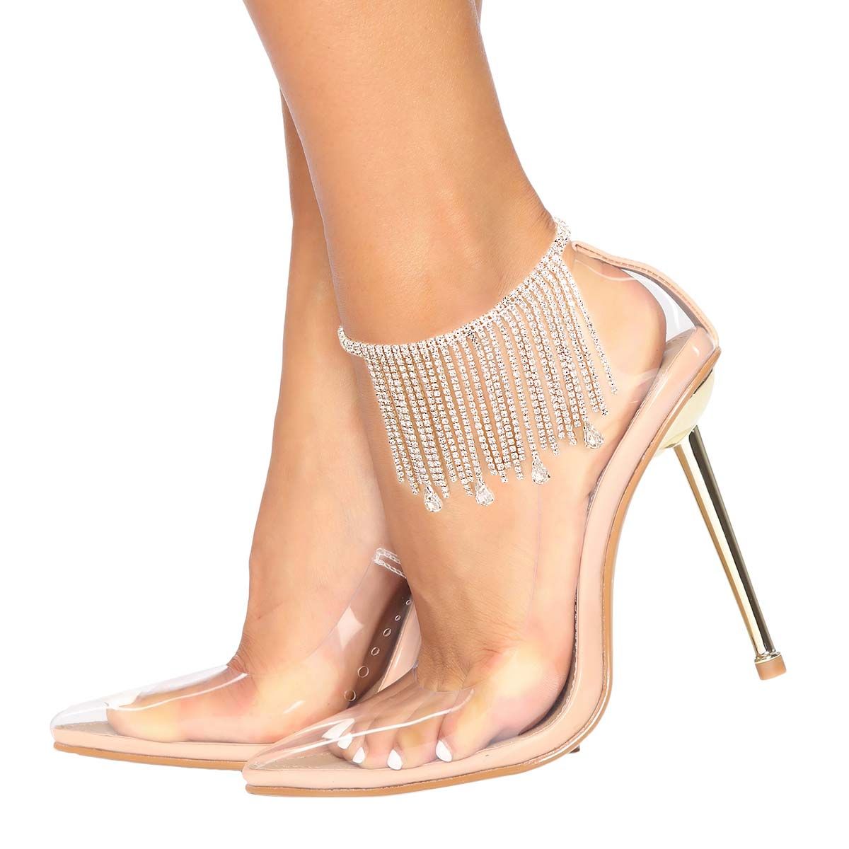 Silver Tassel Drop Anklet