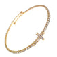 Gold Cross Memory Wire Bracelet