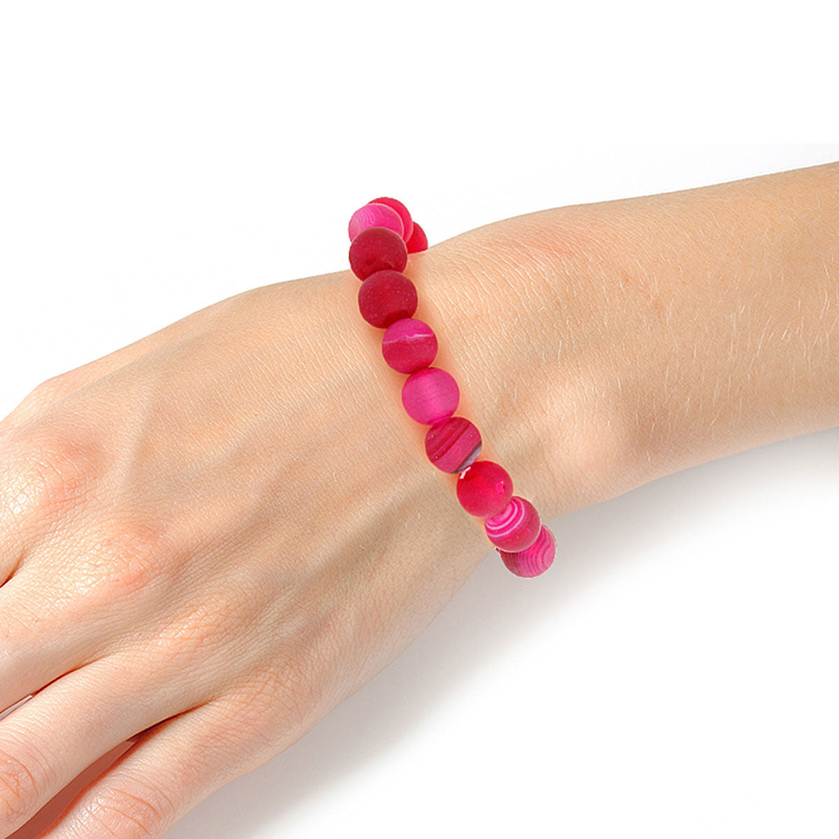 Fuchsia Stone 10mm Bracelet