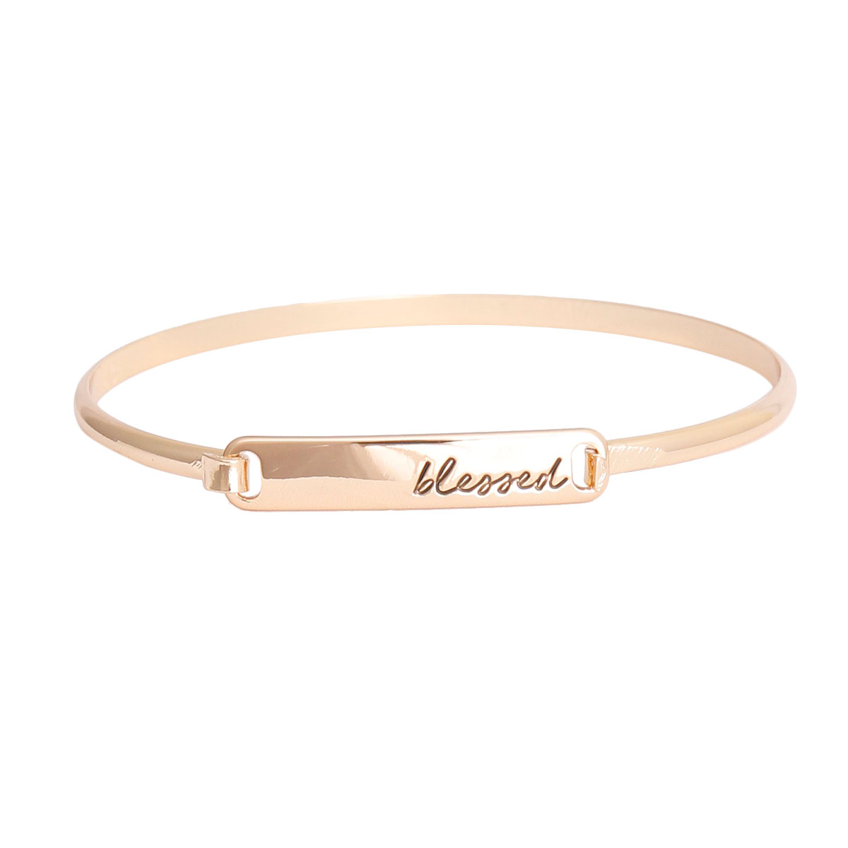 Blessed Gold Hook Bangle