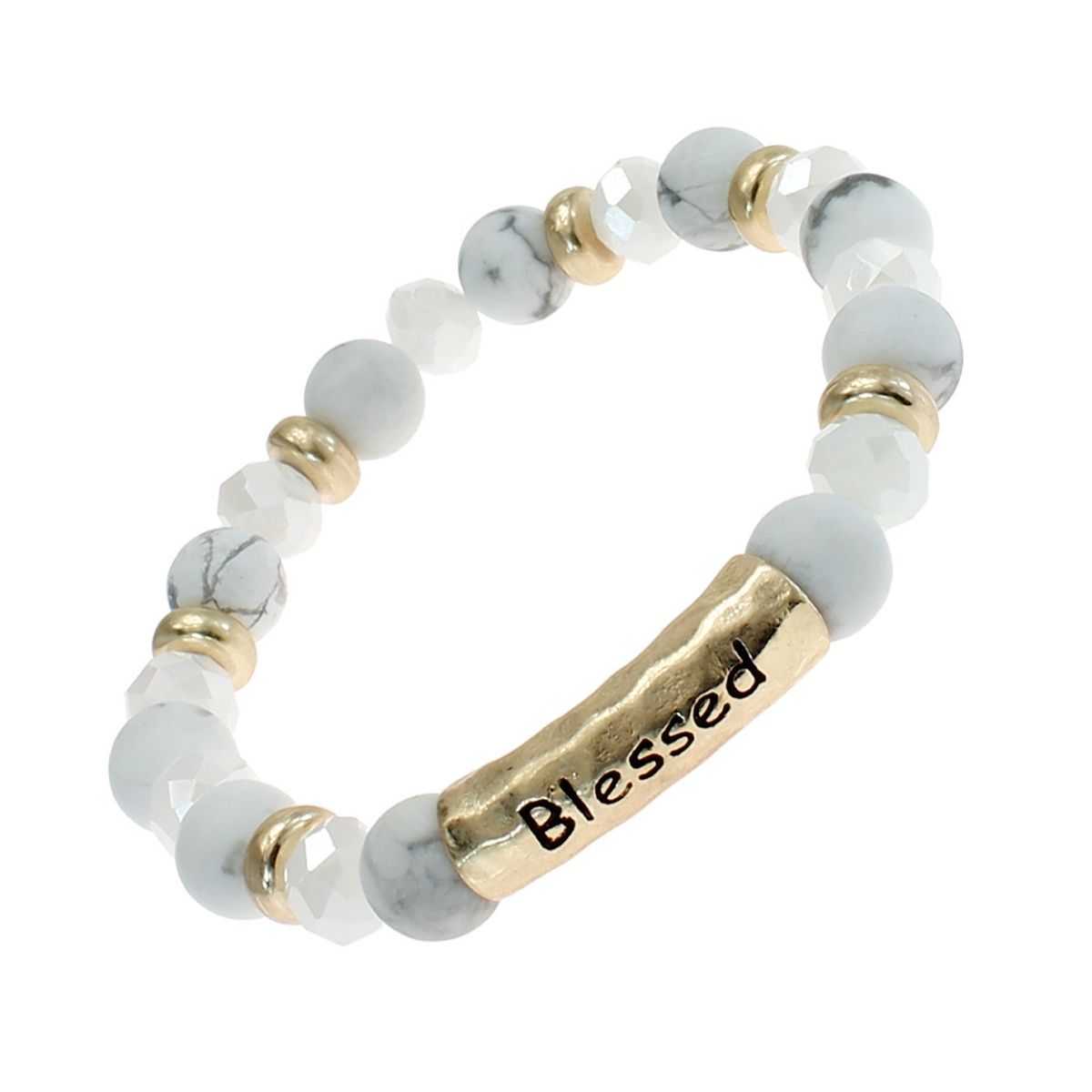 White Natural Stone Blessed Bracelet